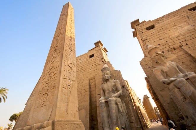 Travel to Egypt from Canada - Obelix and statues in Luxor Temple